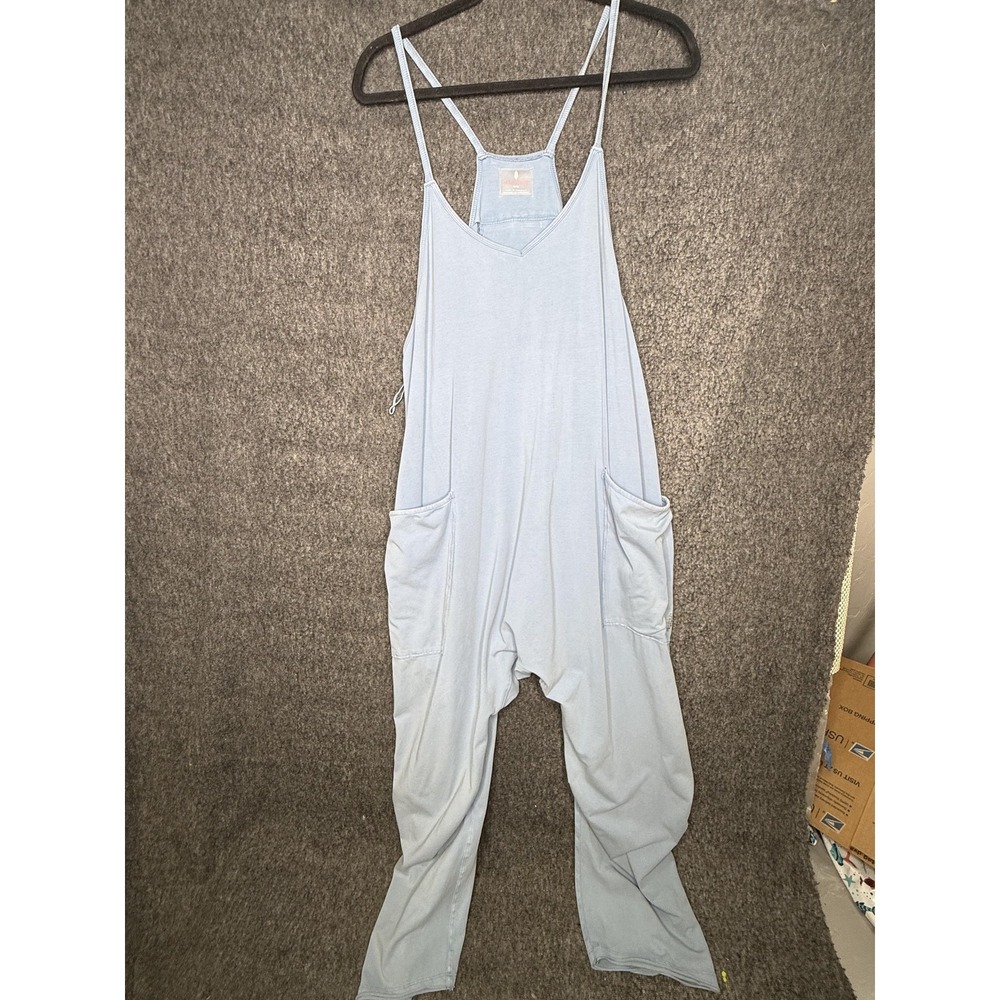 FP Movement Hot Shot Jumpsuit Womens Medium Light Blue Pocket Jogger One Piece - Picture 3 of 11